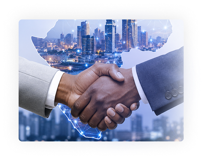 Partners shaking hands — collaborative growth and strategic alliances in African tech